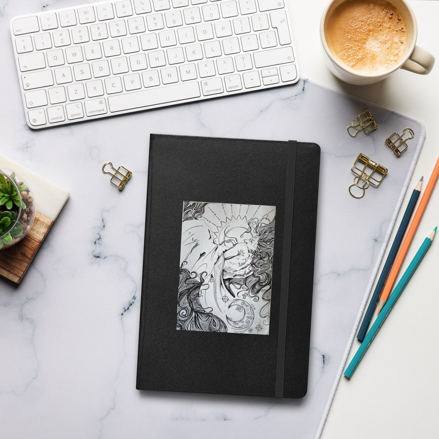 Hardcover bound notebook