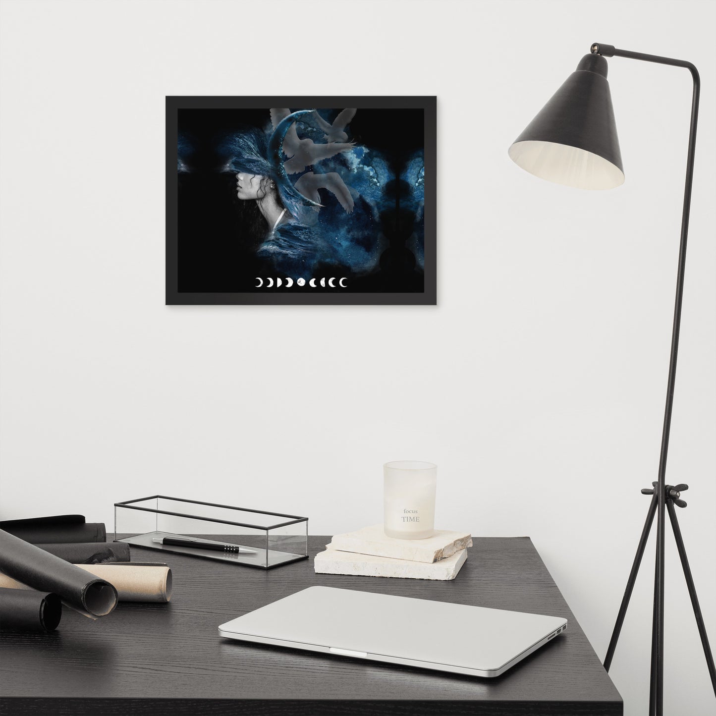 Framed photo paper poster