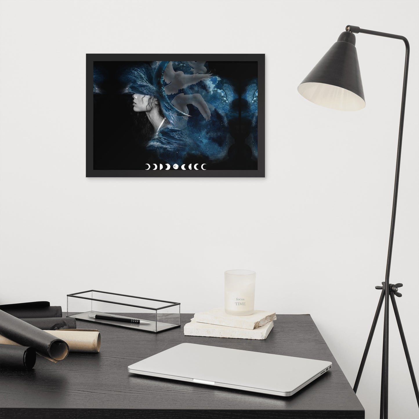 Framed photo paper poster
