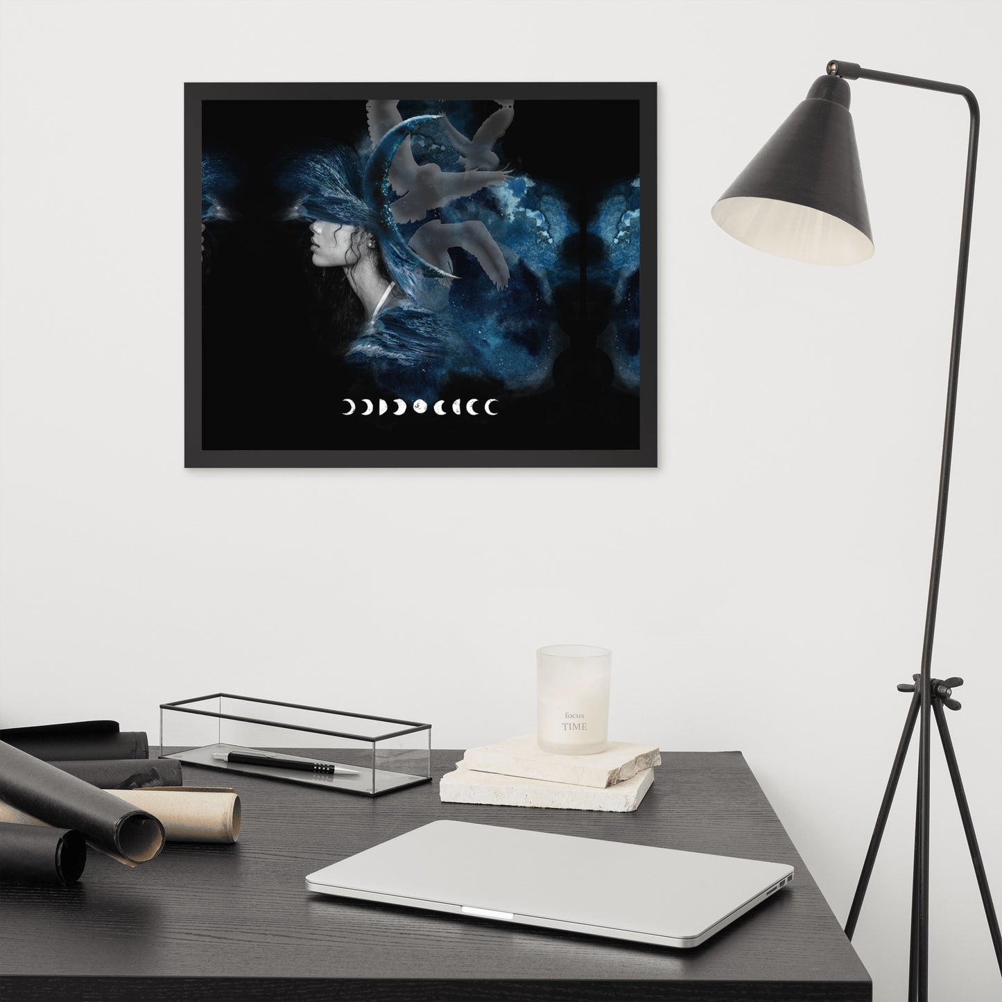 Framed photo paper poster