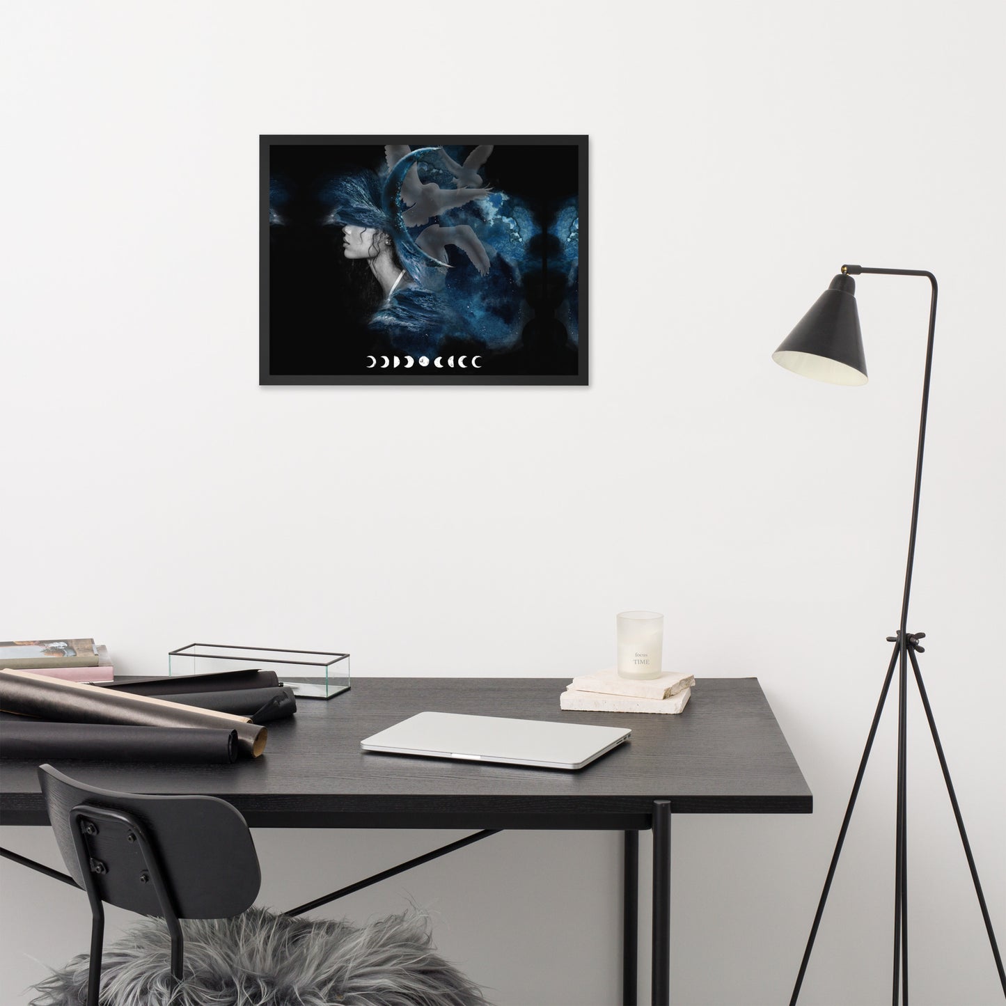 Framed photo paper poster