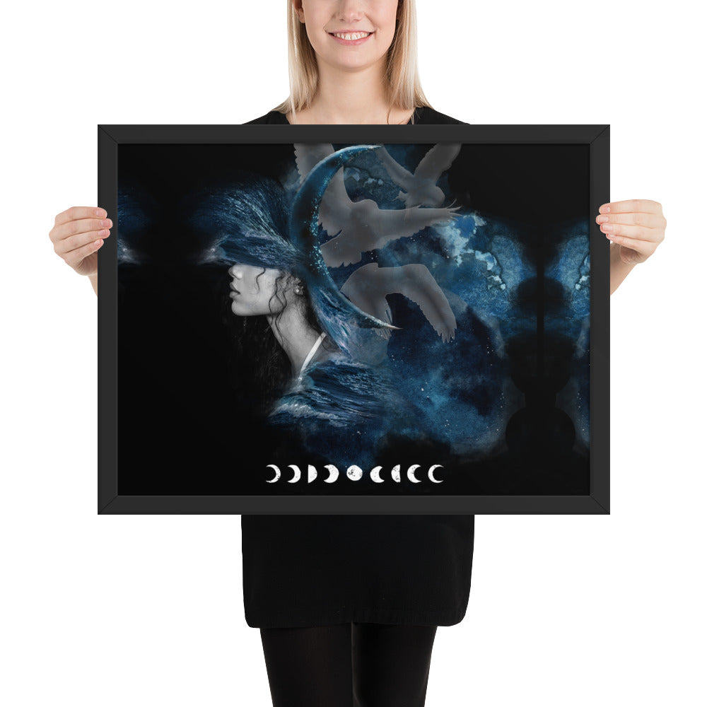 Framed photo paper poster