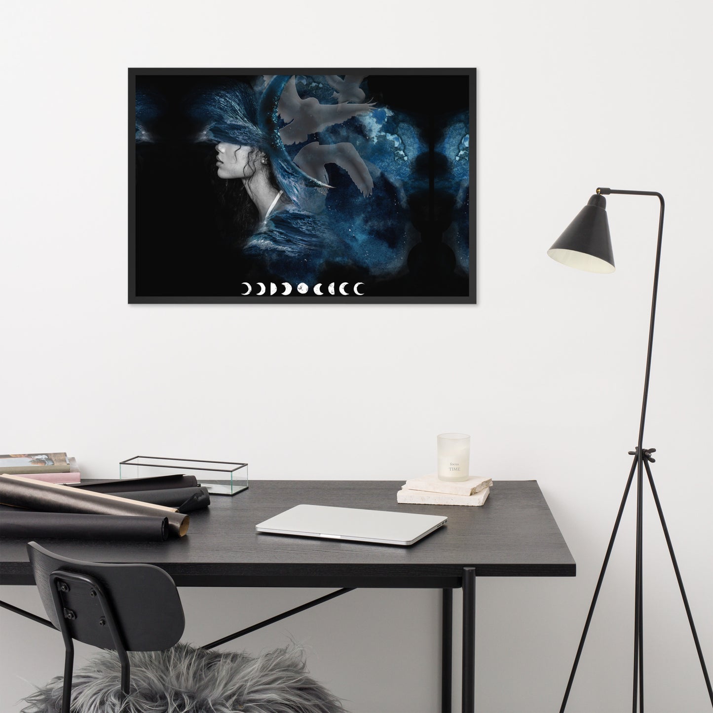 Framed photo paper poster
