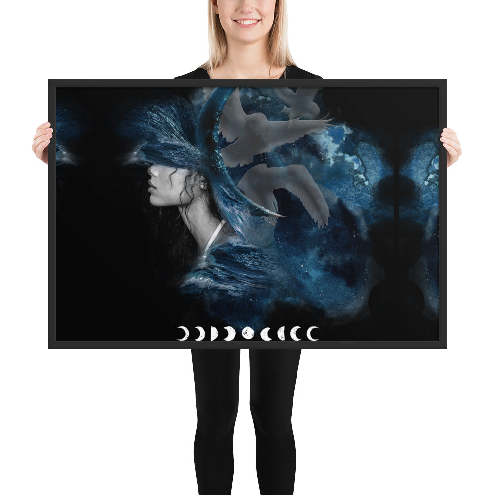 Framed photo paper poster