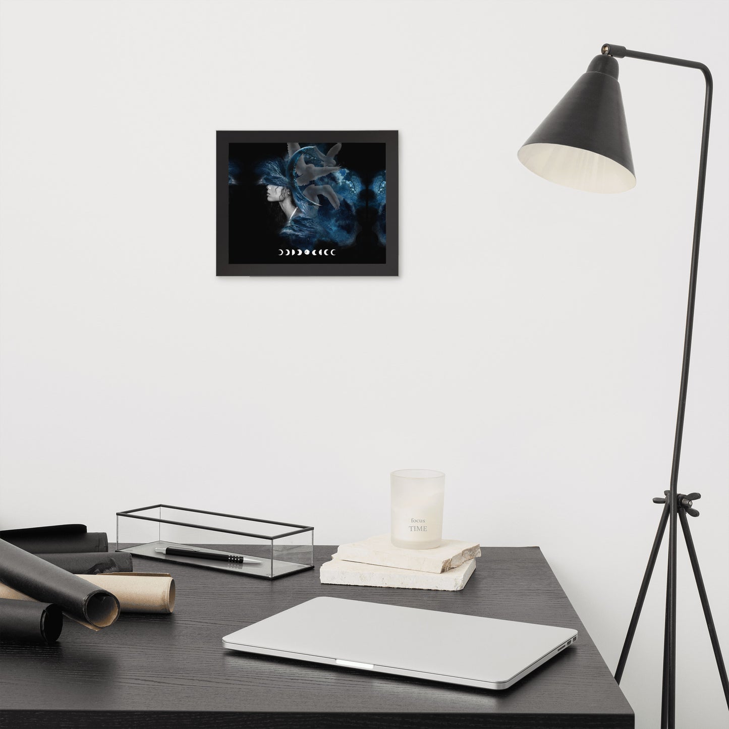 Framed photo paper poster