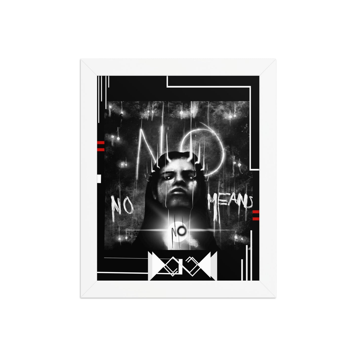 Framed demon poster : No means No!